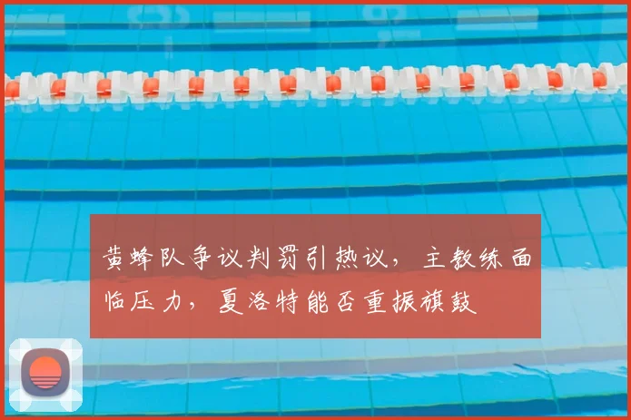 黄蜂队争议判罚引热议，主教练面临压力，夏洛特能否重振旗鼓